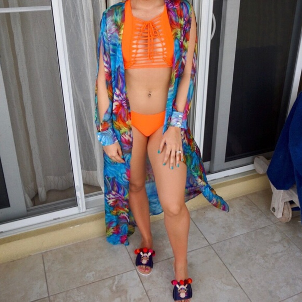 OMG swimwear Jlo Grammy cover up